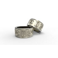 10K White Gold Signature Style Ring, Custom Design